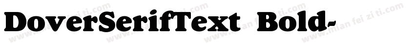 DoverSerifText Bold字体转换